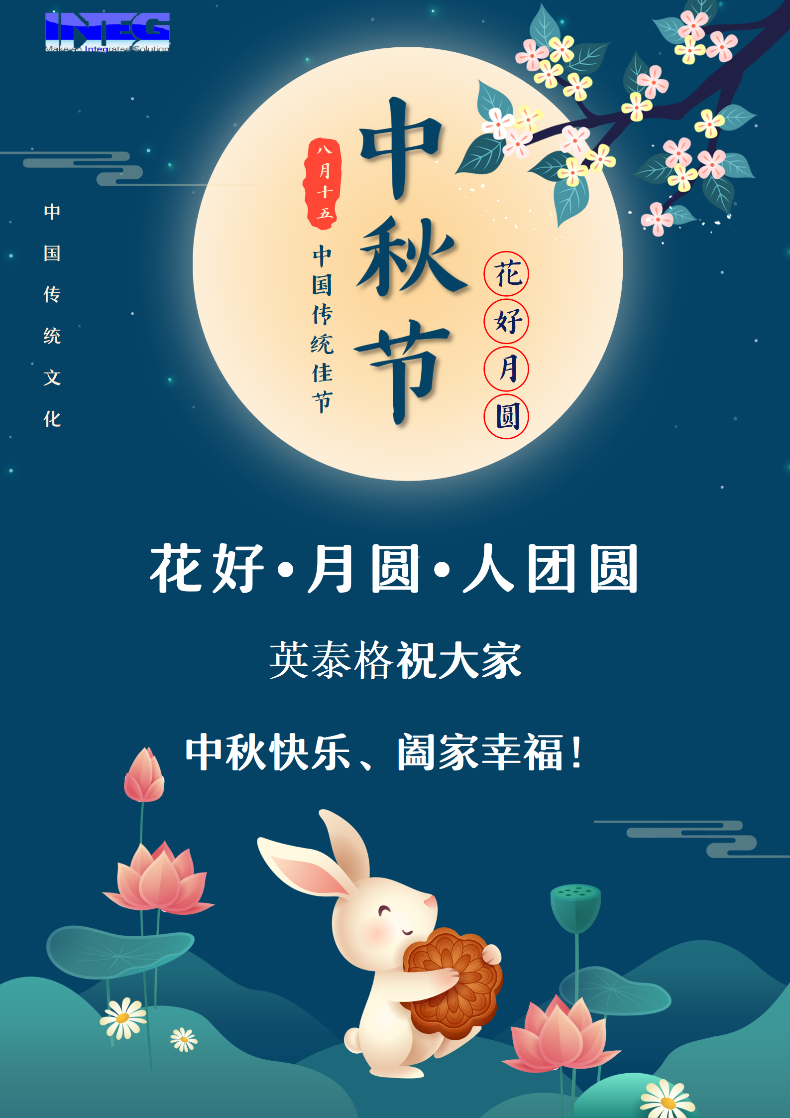 英泰格祝大家中秋節(jié)快樂！